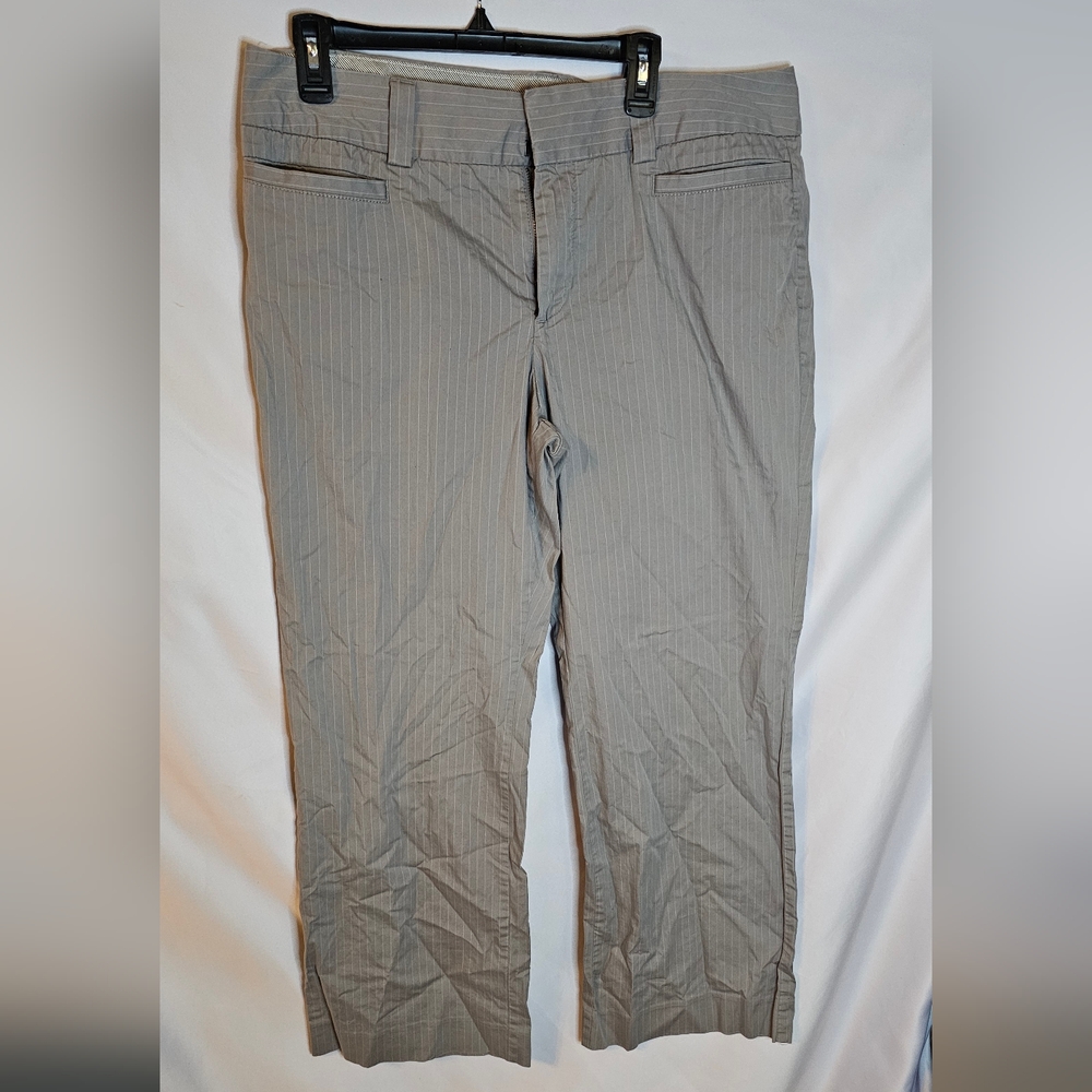 GAP Grey & White Striped Dress Pants